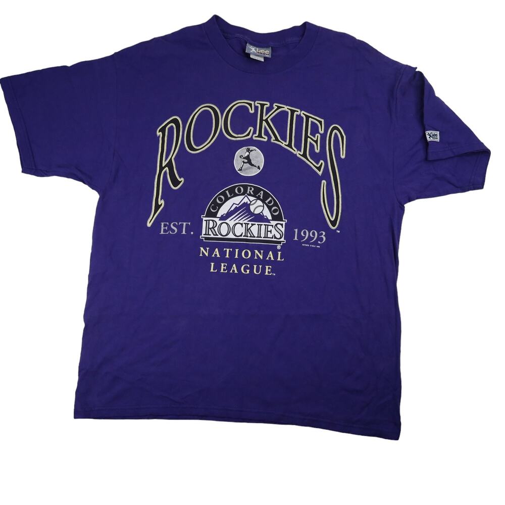 Vintage MLB Lee Sport Colorado Rockies Graphic T Shirt